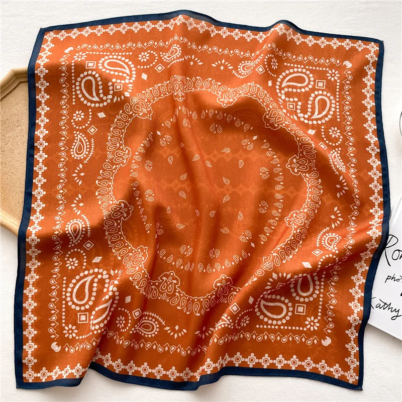Bandana Cotton - ผ้าพันคอผ้าฝ้ายแท้สำหรับผู้หญิง ผ้าพันคอสี่เหลี่ยม ผ้าคลุมผม ผ้าพันคอพิมพ์ลายแฟชั่นสำหรับสาวๆ ผ้าคลุมศีรษะ ผ้าพันคอแฟชั่น