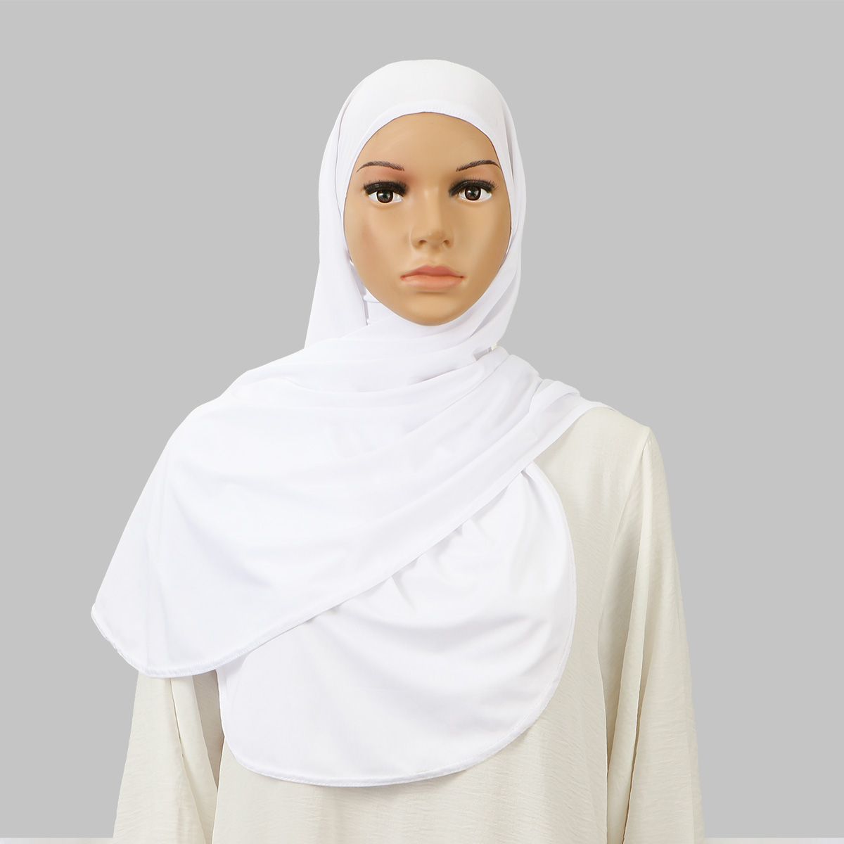 Head Wrap Turban - ผ้าคลุมศีรษะแบบสำเร็จรูปสำหรับผู้หญิง รุ่นใหม่ล่าสุดสำหรับเดือนรอมฎอน ผ้าคลุมศีรษะแบบผูกด้านหลัง พร้อมสวมใส่ ผ้าคลุมศีรษะ ผ้าโพกหัว