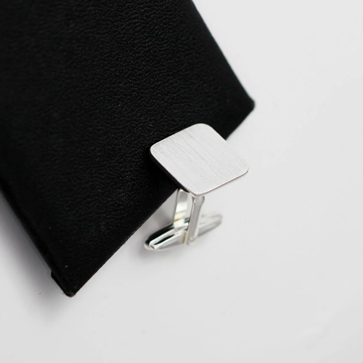 Tie Clip Silver - Beadnice 2 ชิ้น 925 เงินสแควร์ Cuff