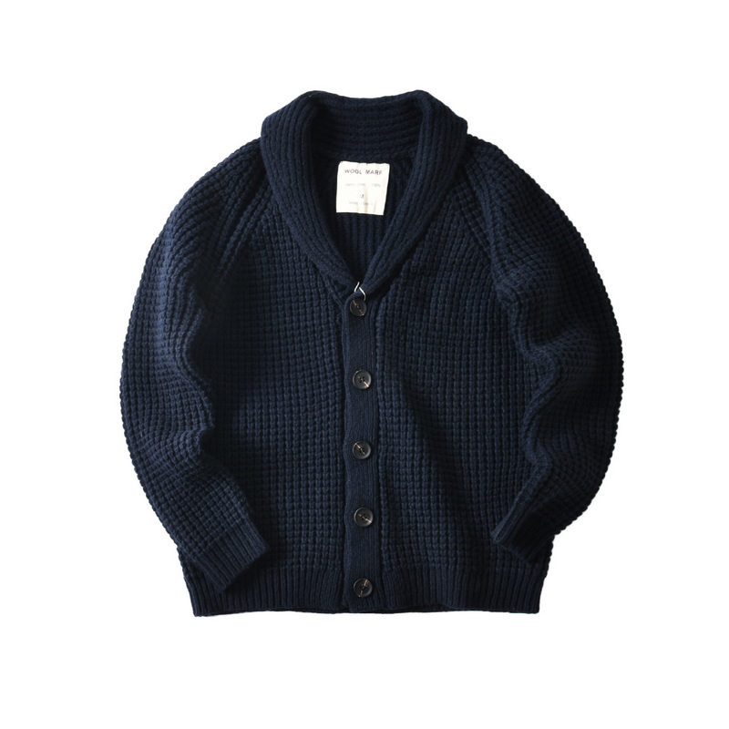 Muffler Men Wool - เสื้อสเวตเตอร์ไหมพรมถักหนานุ่มสไตล์ยุโรปสำหรับผู้ชาย - สไตล์ยามะโอะโทโกะ เสื้อคลุมคาร์ดิแกนคอปกผ้าพันคอทรงหลวมสบายๆ สำหรับฤดูใบไม้ร่วงและฤดูหนาว