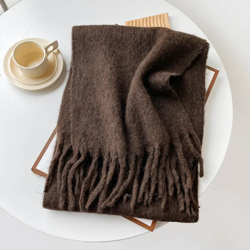 Muffler Men Wool - ผ้าพันคอผู้หญิง ผ้าคลุมไหล่ ผ้าพันคอไหมพรม ผ้าพันคอไหมพรมผสม ผ้าพันคออเนกประสงค์ หลากสี