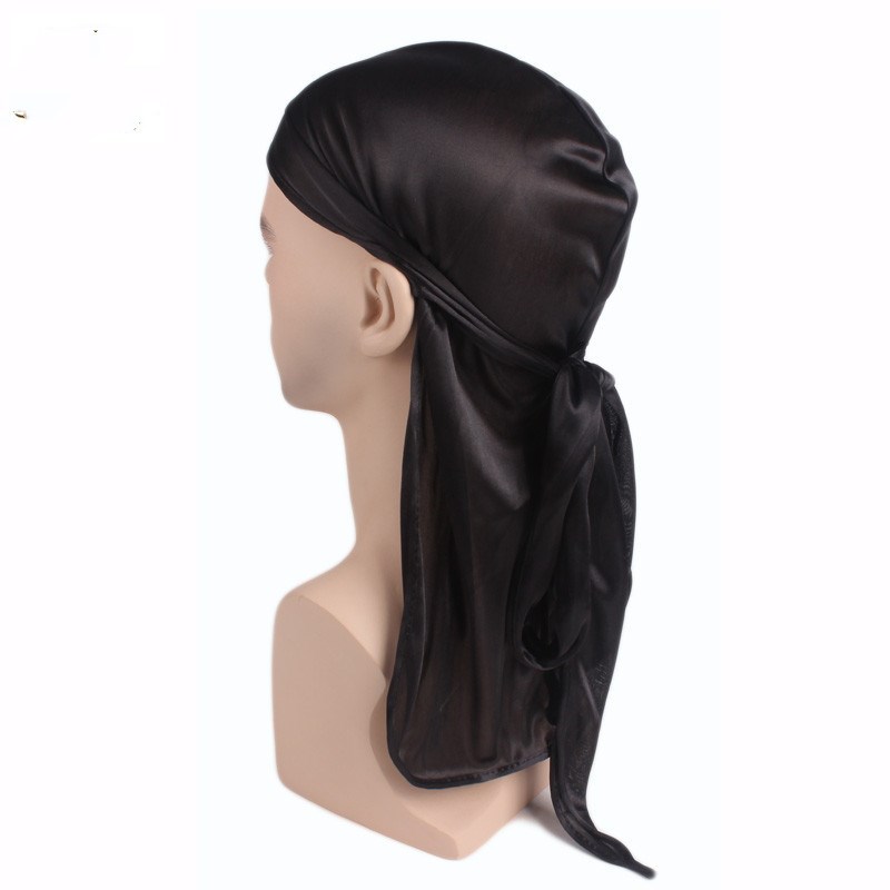 Bandana Doo Rag - Breathable Men's Silky Satin ถักผ้าพันคอหมวก Turban
