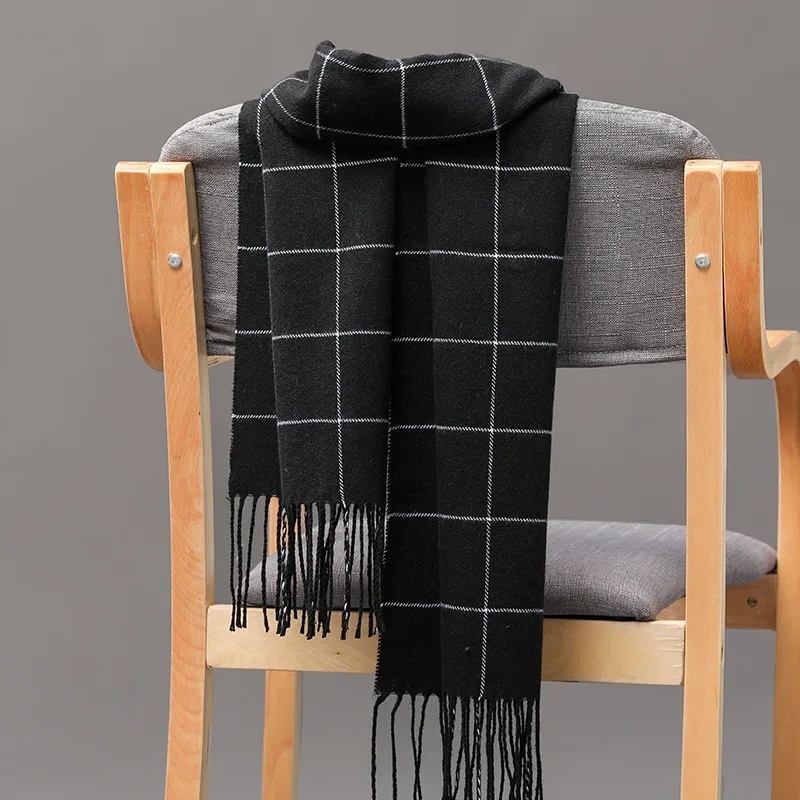 Muffler Men Wool - 2023 ใหม่ฤดูหนาวผู้ชายผ้าพันคอผ้าพันคอผ้าพันคอผ้าพันคอผ้าพันคอ Casual ยี่ห้อ Designer Pashmina