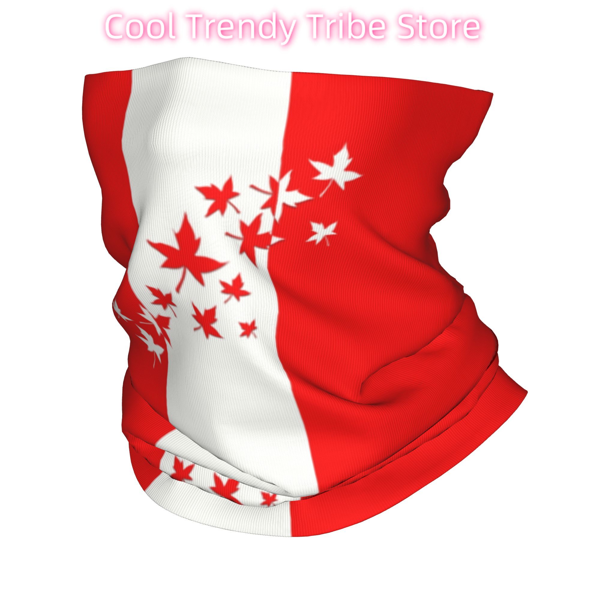 Neck Warmer Tube - ผ้าพันคอแบบท่อสำหรับฤดูหนาว ลายธงใบเมเปิลแคนาดา สำหรับผู้ชายและผู้หญิง เหมาะสำหรับเล่นสกี ตั้งแคมป์ ใช้เป็นผ้าคลุมหน้า
