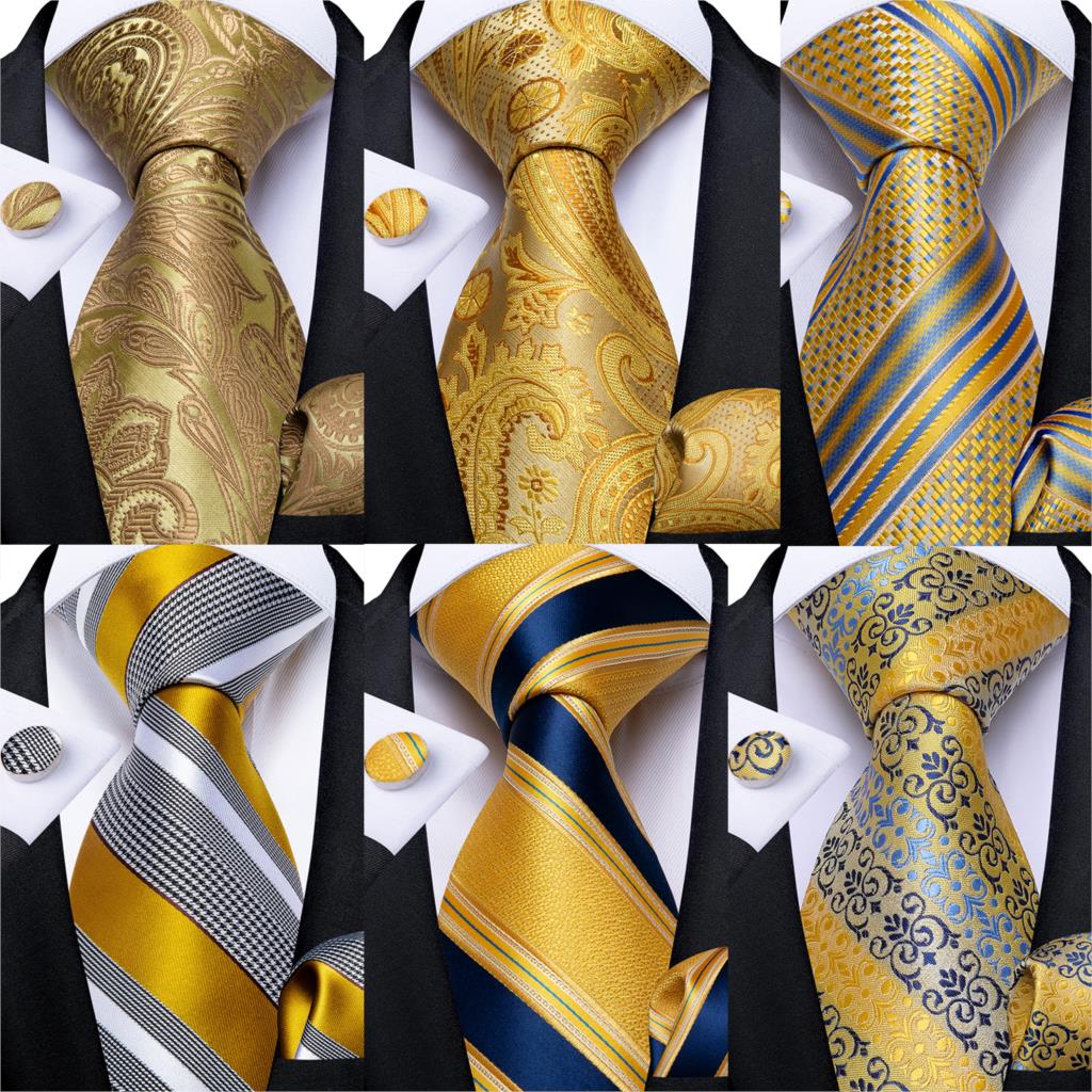 Silk Tie Striped - DiBanGu ผู้ชายเนคไทเงินสีขาวลายผ้าไหมแต่งงาน Tie Men Tie Hanky