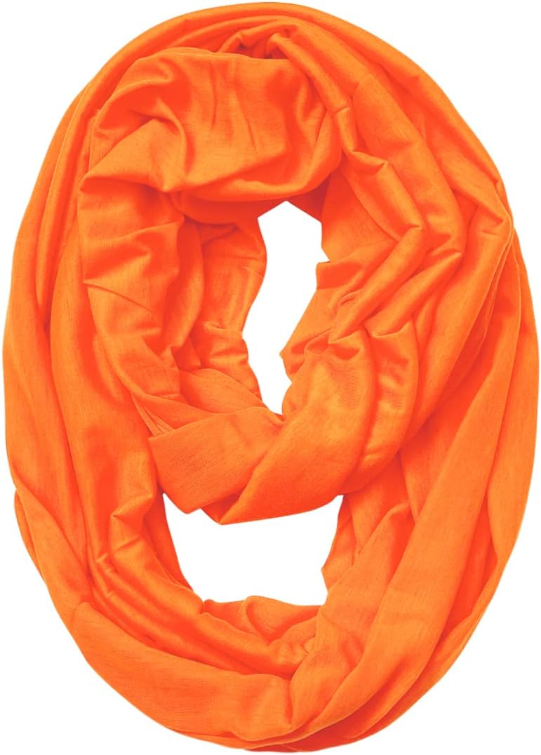 Infinity Scarf Knit - ผ้าพันคออินฟินิตี้น้ําหนักเบานุ่มพร้อมเสื้อเจอร์ซีย์สีทึบถักสีทึบแหวนห่วงอินฟินิตี้ผ้าพันคอผ้าพันคอวงกลมใหม่