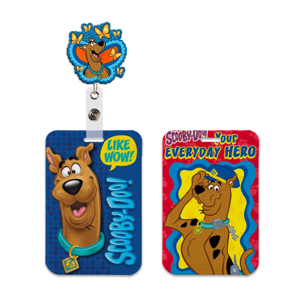 Lanyard Badge Holder - ซองใส่บัตรลายการ์ตูนรูปสุนัข พร้อมสายคล้องคอ สำหรับใส่บัตรประจำตัว บัตรนักเรียน บัตรโดยสาร บัตรธนาคาร