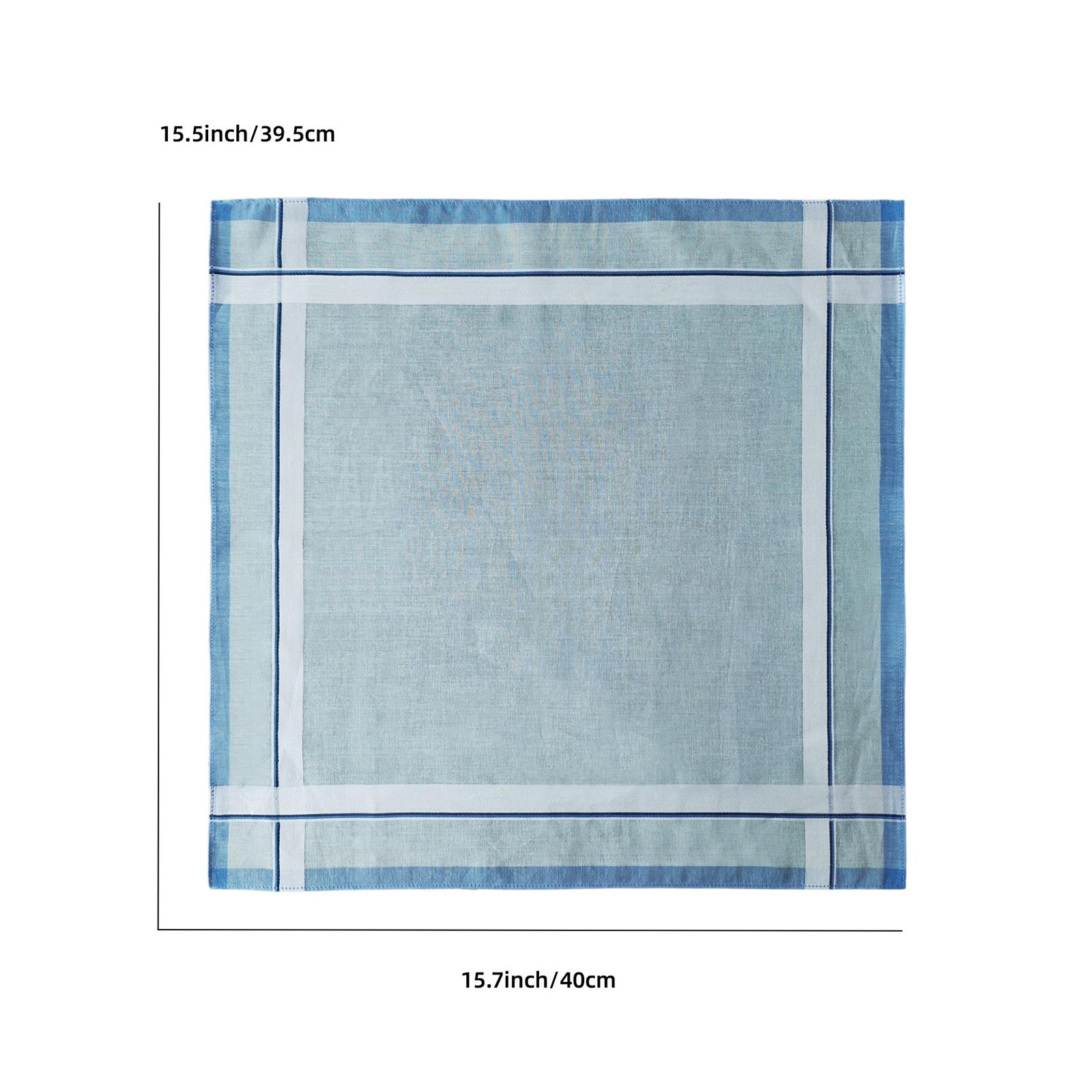 Handkerchief Cotton Men - ผ้าเช็ดหน้าผู้ชายผ้าฝ้ายขนาด 40 ซม. 6 ชิ้นสำหรับงานปาร์ตี้แบบลำลอง