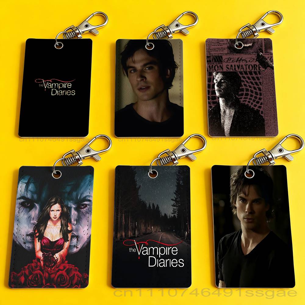 Lanyard Badge Holder - ที่ใส่บัตร V-Vampire D-Diaries พร้อมพวงกุญแจ สายคล้องบัตร สายคล้องคอ