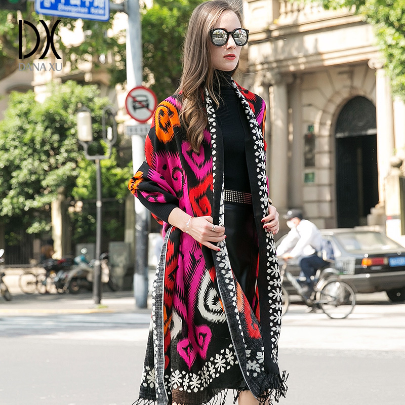 Pashmina Wrap Large - แฟชั่นผ้าพันคอและผ้าคลุมไหล่ผู้หญิงแบรนด์หรูขนาดใหญ่ Pashmina อบอุ่นฤดูหนาว Poncho ผ้าห่มผ้าคลุมไหล่แคชเมียร์ Hijabs