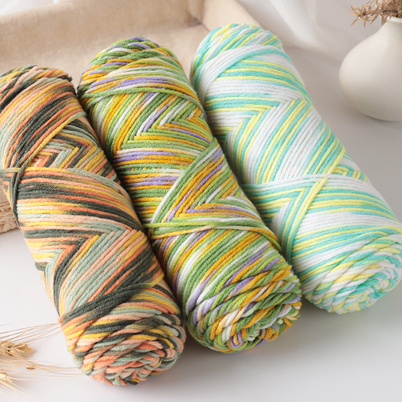 Woven Scarf Blanket - 300g Halo ย้อม 5-Strand ย้อมนมผ้าฝ้ายทอเสื้อกันหนาว,ผ้าพันคอ,ผ้าห่มหนาปานกลาง, ทําด้วยมือ