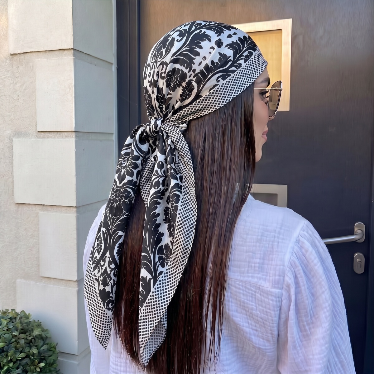 Pashmina Wrap Large - ผ้าพันคอไหมสี่เหลี่ยมสำหรับผู้หญิง ผ้าพันคอแบบ bandana ผ้าคลุมศีรษะ ผ้าซาติน ผ้าพันคอขนาดใหญ่