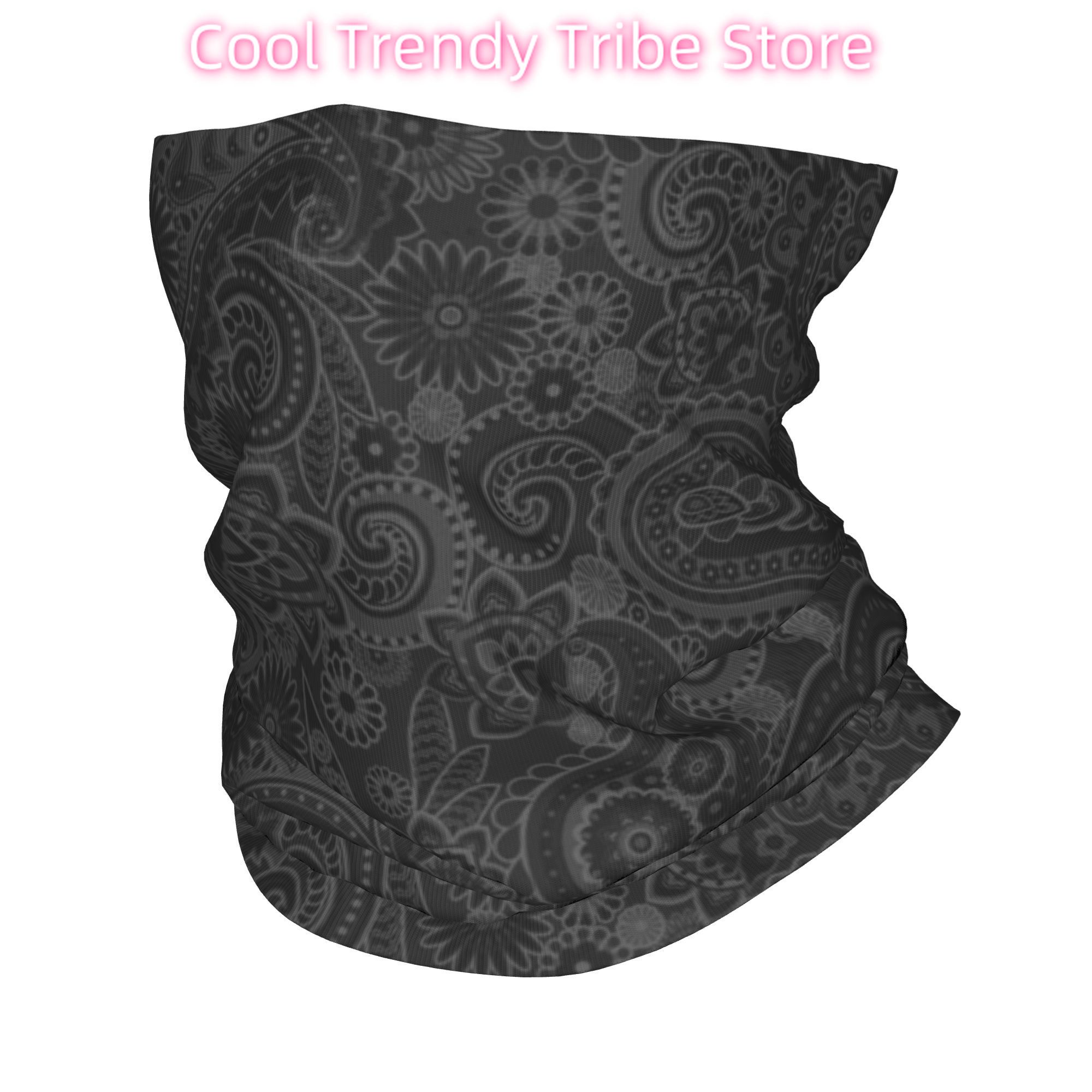 Neck Warmer Tube - ผ้าพันคอแบบพันศีรษะลายเพสลีย์ ชิคาโน สำหรับฤดูหนาว ผ้าคลุมคอ ผ้าพันคอสำหรับผู้หญิง ผู้ชาย