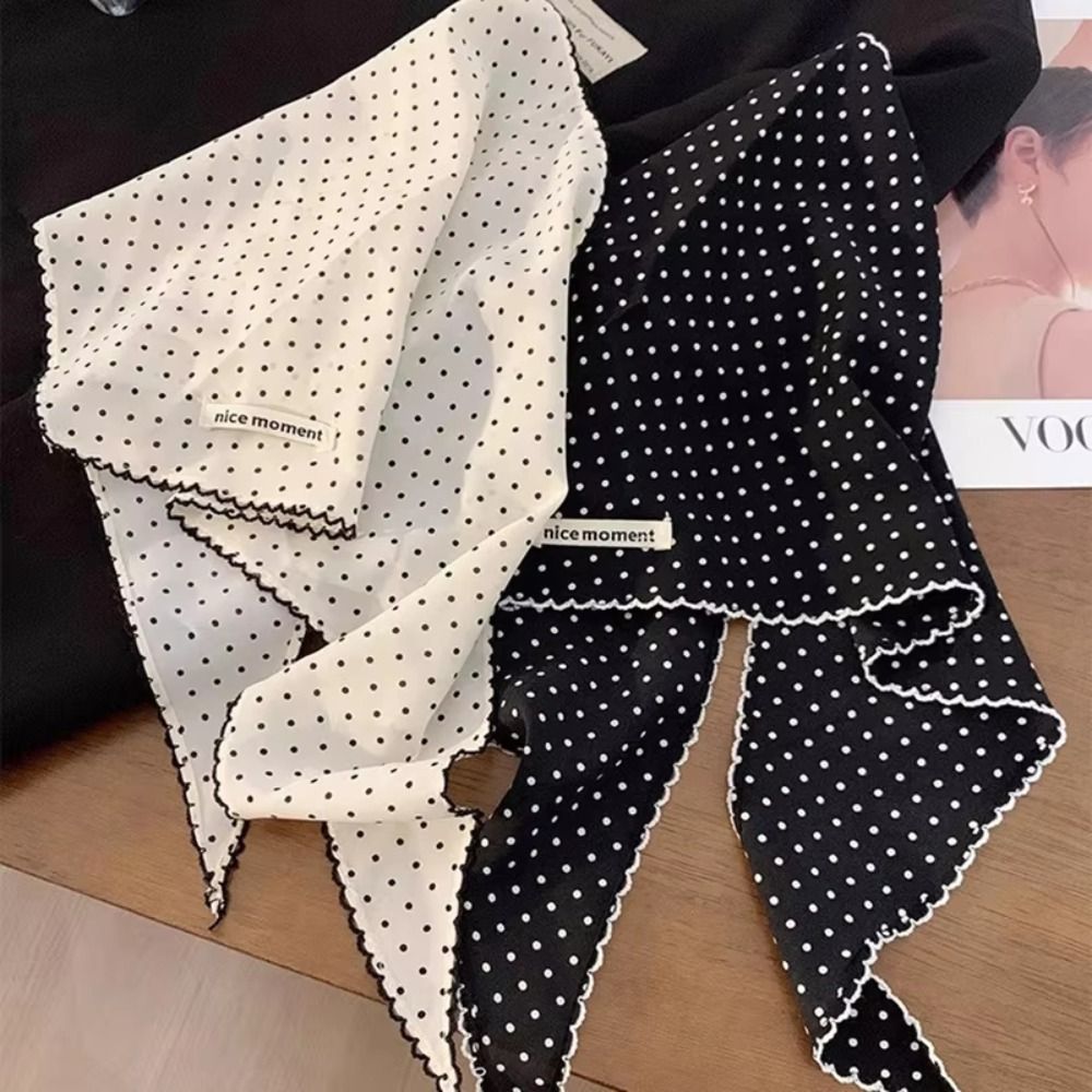 Face Scarf Mask - ผ้าพันคอสามเหลี่ยมแฟชั่นชายหาด แต่งขอบลูกไม้ ระบายอากาศได้ดี ผ้าโพกศีรษะอเนกประสงค์ ผ้าไหมโพลีเอสเตอร์ สำหรับฤดูร้อน
