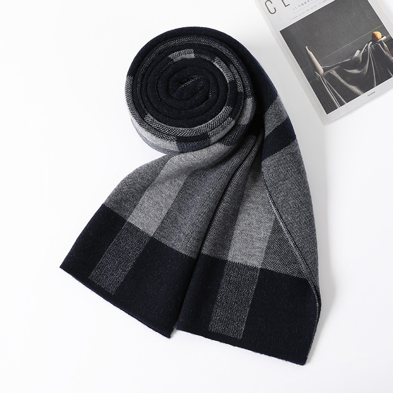 Muffler Men Wool - ผ้าพันคอหรูหราสำหรับผู้ชาย ผ้าพันคอขนสัตว์อุ่นสำหรับฤดูหนาว ผ้าพันคอแคชเมียร์ลายสก็อต ผ้าพันคอพัชมีนาแบบยาวสำหรับผู้ชาย ผ้าคลุมไหล่สำหรับกิจกรรมกลางแจ้ง ผ้าพันคอสำหรับผู้ชาย