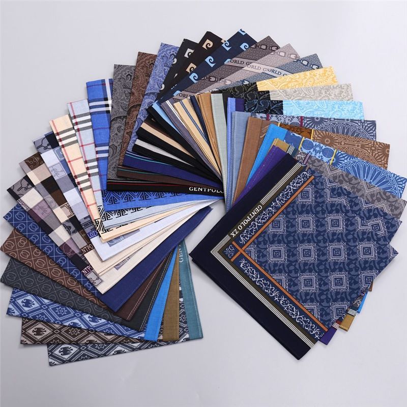 Handkerchief Cotton Men - 3 ชิ้นผู้ชายผ้าฝ้ายพิมพ์ลายสก๊อตผ้าเช็ดหน้าฤดูร้อนบาง Old-fashioned Nostalgic ผ้าฝ้ายนุ่มสแควร์ผ้าเช็ดตัว 43*43