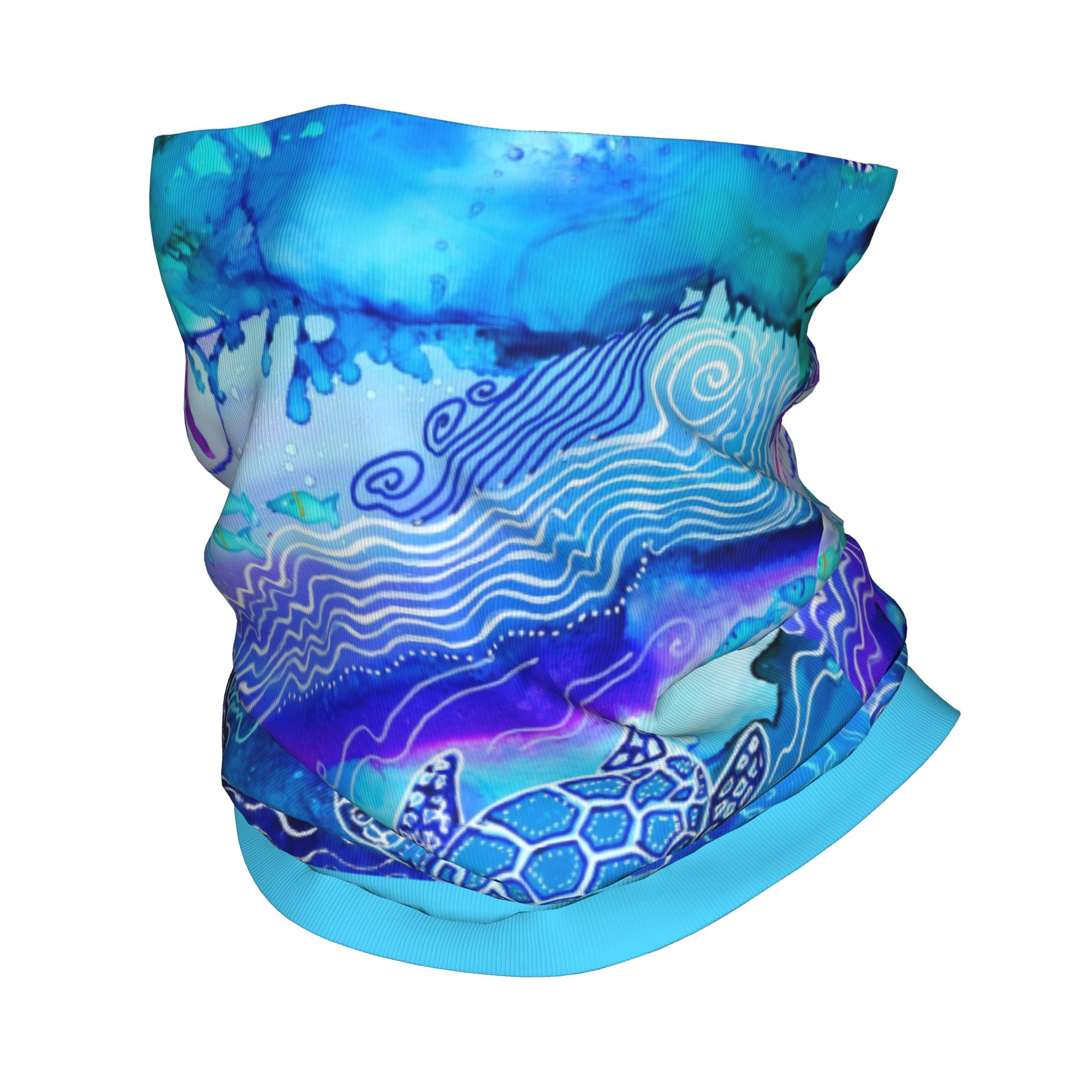 Neck Warmer Tube - ผ้าพันคอแบบท่อสำหรับฤดูหนาว ลายเต่าทะเล สำหรับผู้ชายและผู้หญิง เหมาะสำหรับการเดินป่า ล่าสัตว์ ผ้าพันคอแบบคลุมศีรษะและคอ