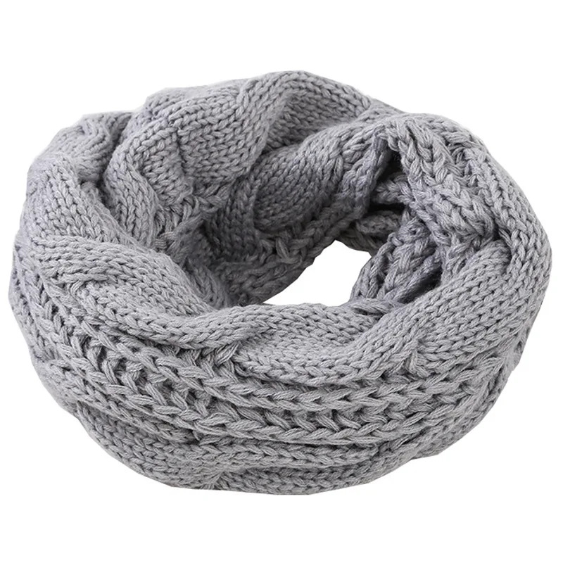 Infinity Scarf Knit - ผู้ชายผู้หญิงเด็กชายหญิงหนาถักฤดูหนาว Infinity วงกลมผ้าพันคอผ้าพันคอเย็นสภาพอากาศ WARM Snood