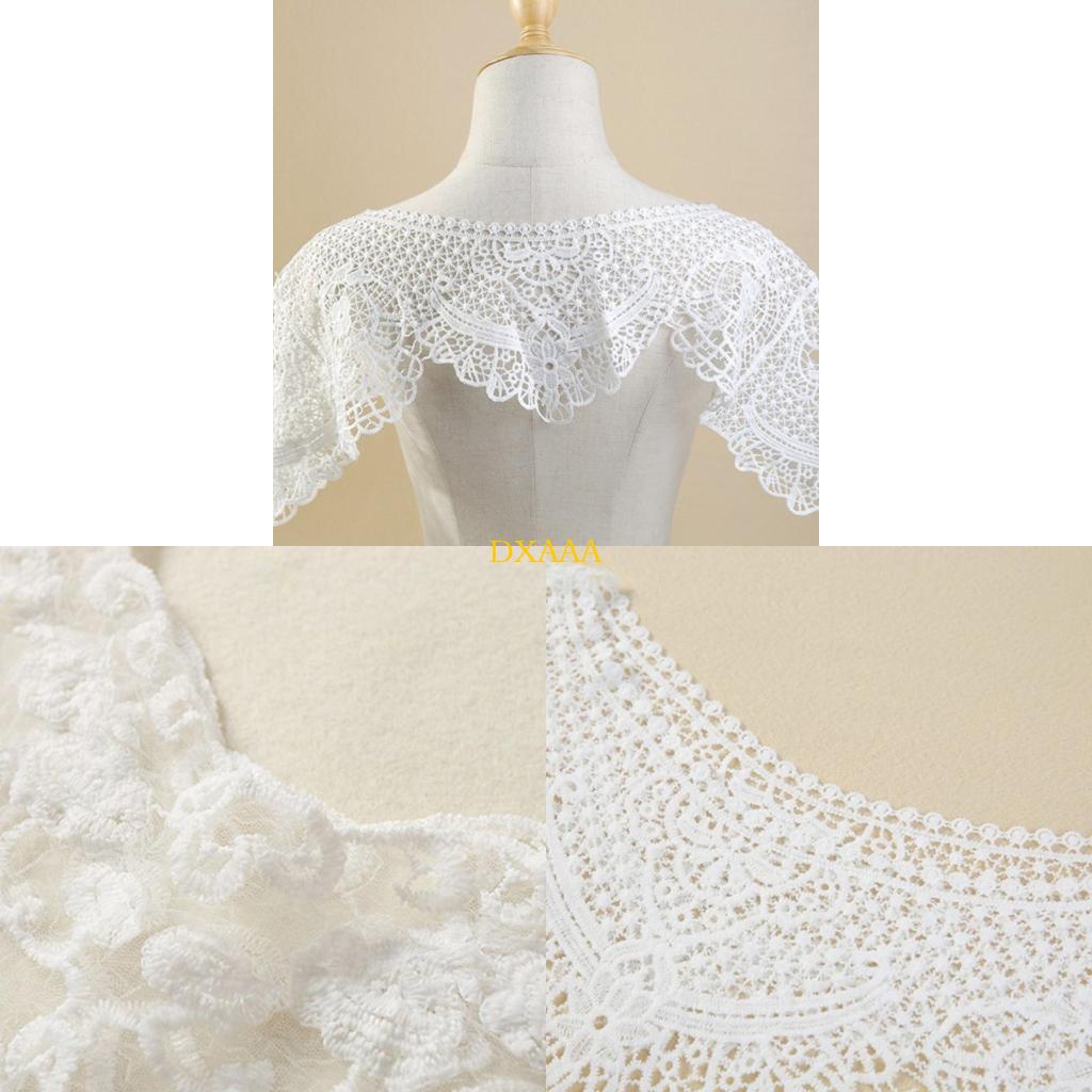 Stole Wedding Shawl - DXAA ผู้หญิงเย็บปักถักร้อยดอกไม้ลูกไม้ผ้าคลุมไหล่ Shrug Sheer ตาข่ายงานแต่งงาน Capelet