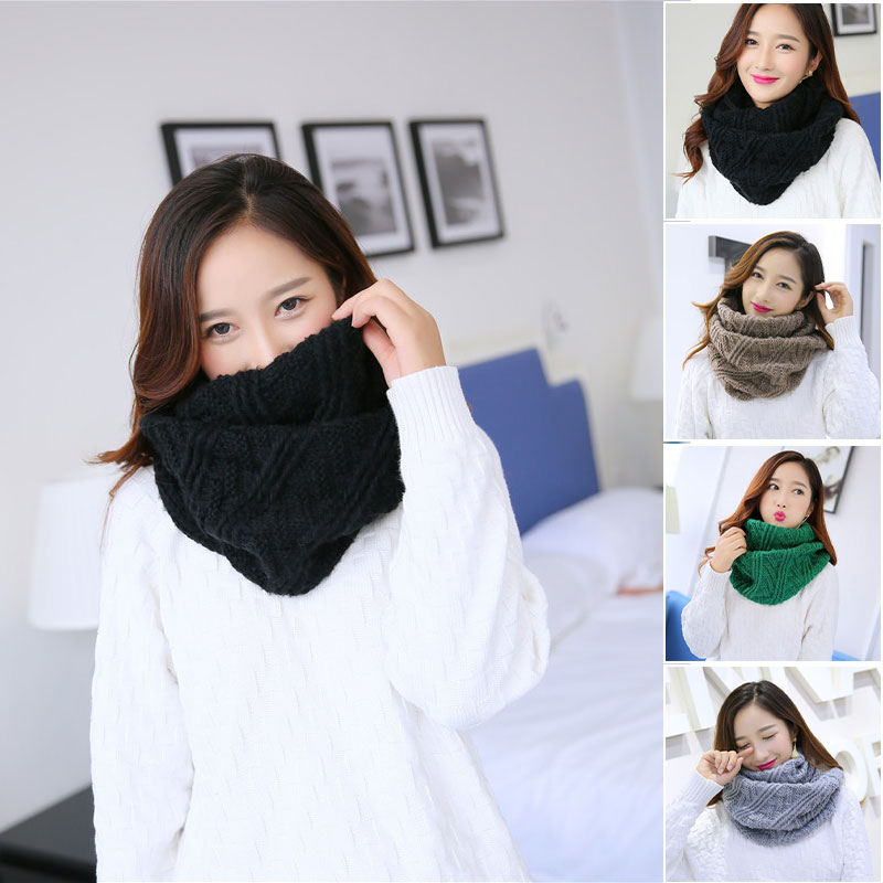 Infinity Scarf Knit - Unisex ฤดูหนาว Soft Chunky ถักวงกลม LOOP