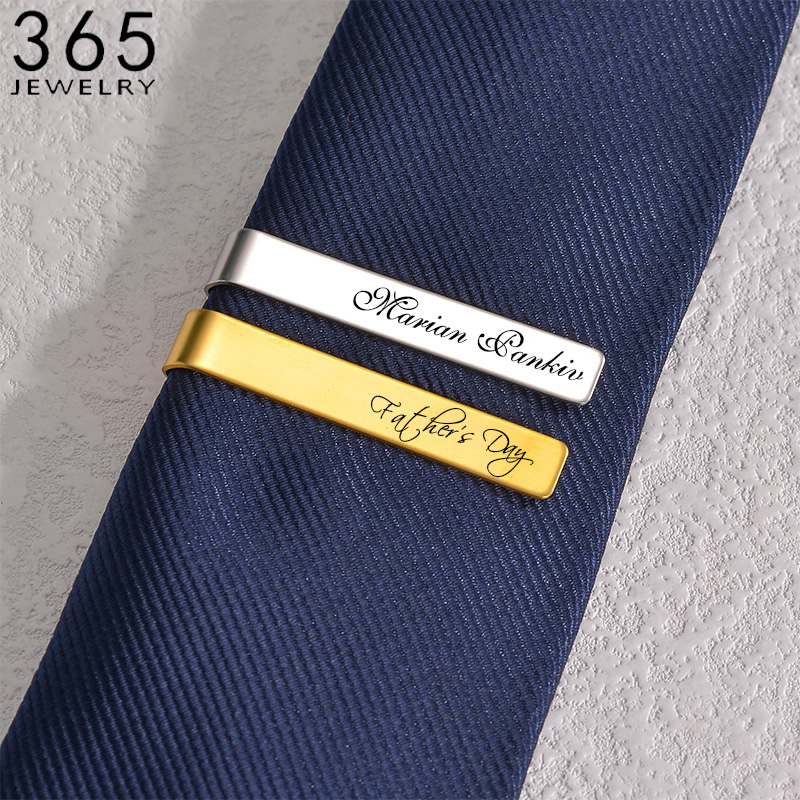 เข็มกลัดชื่อเนคไทที่แกะสลักทำจ - Tie Bar Set Gift บทวิจารณ์และราคา