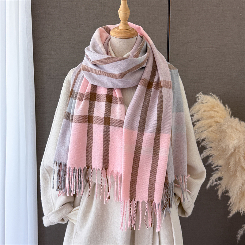 ผ้าคลุมไหล่ลายสก็อตสำหรับผู้หญ - Pashmina Wrap Large บทวิจารณ์และราคา