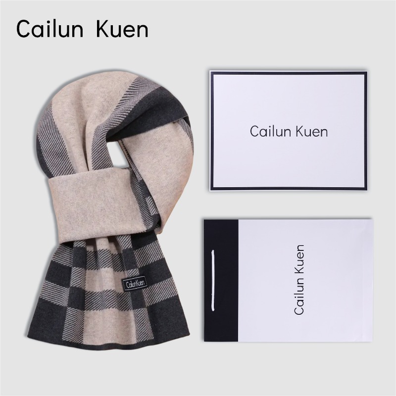 ผ้าพันคอไหมพรมผสมขนสัตว์อเนกปร - Muffler Men Wool บทวิจารณ์และราคา