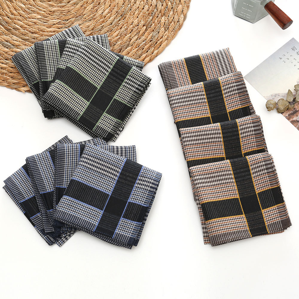 ผ้าเช็ดหน้าผู้ชายผ้าฝ้ายแท้ 3/ - Handkerchief Cotton Men บทวิจารณ์และราคา