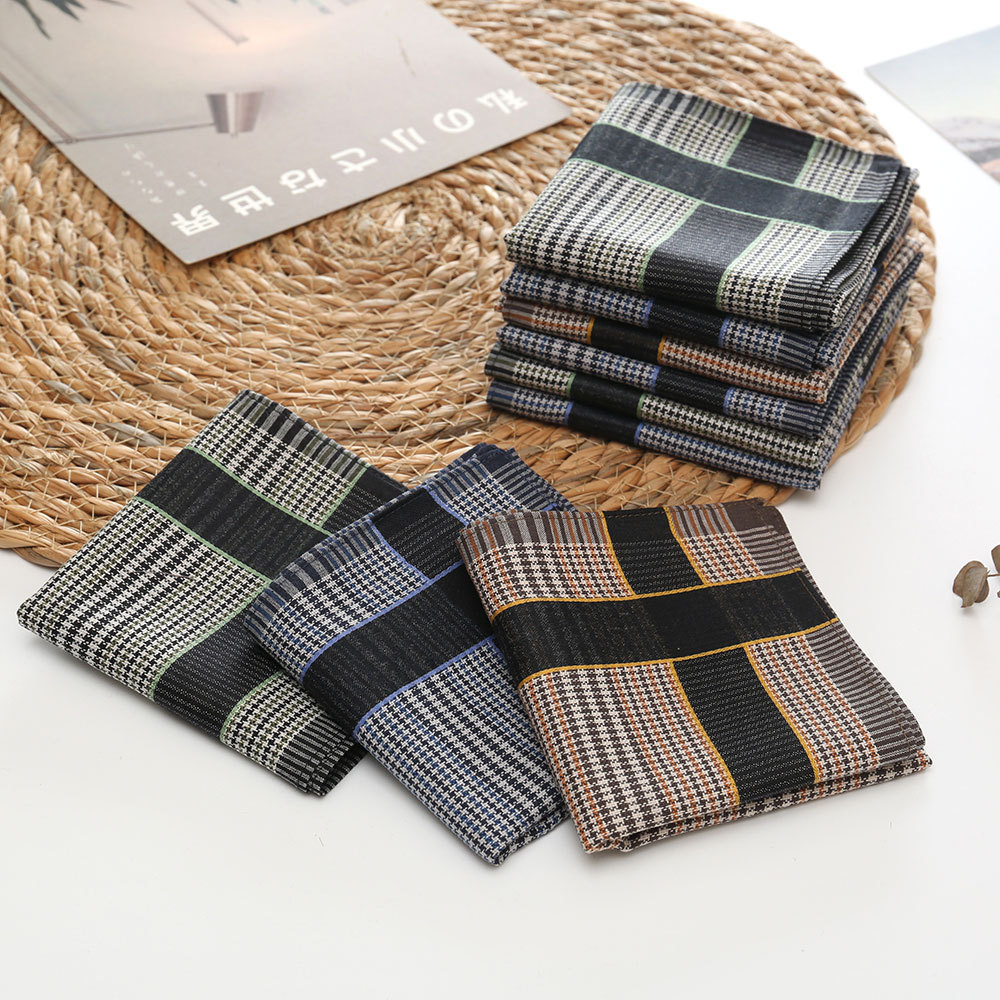 ผ้าเช็ดหน้าผู้ชายผ้าฝ้ายแท้ 3/ - Handkerchief Cotton Men บทวิจารณ์และราคา