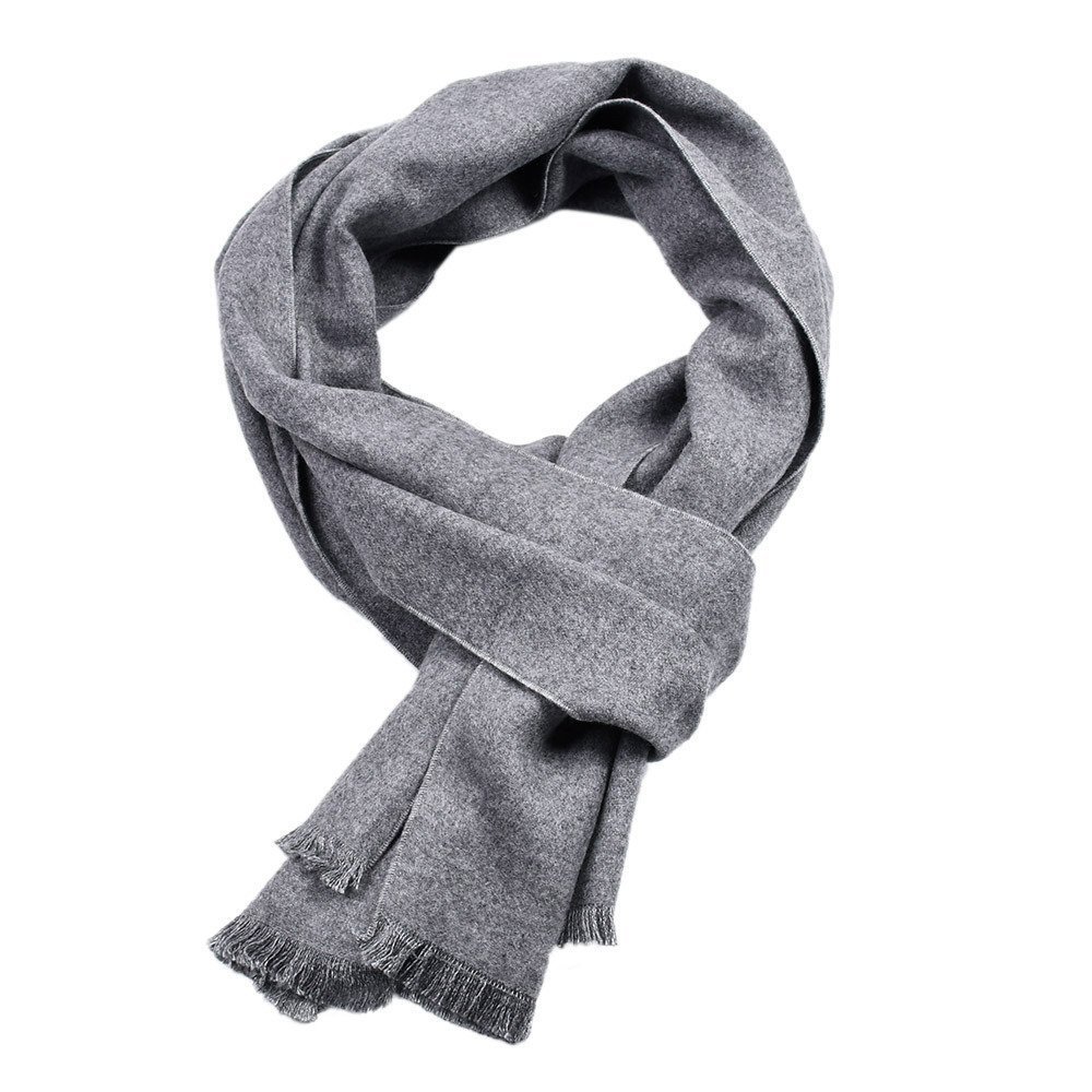 สีทึบผ้าพันคอผ้าพันคอผ้าพันคอฤ - Muffler Men Wool บทวิจารณ์และราคา