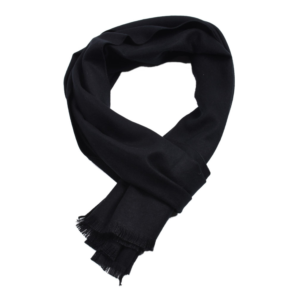 สีทึบผ้าพันคอผ้าพันคอผ้าพันคอฤ - Muffler Men Wool บทวิจารณ์และราคา