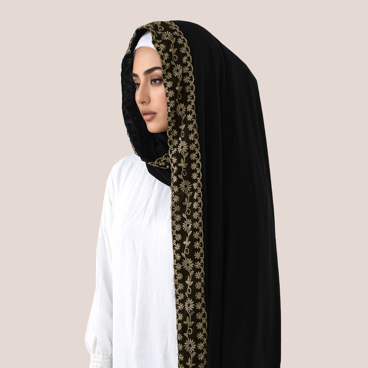 ผ้าคลุมศีรษะมุสลิมแบบยาว ผ้าฝ้ - Head Wrap Turban บทวิจารณ์และราคา