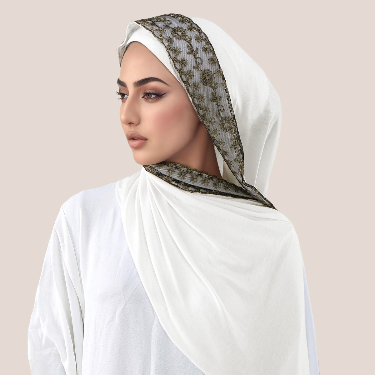 ผ้าคลุมศีรษะมุสลิมแบบยาว ผ้าฝ้ - Head Wrap Turban บทวิจารณ์และราคา