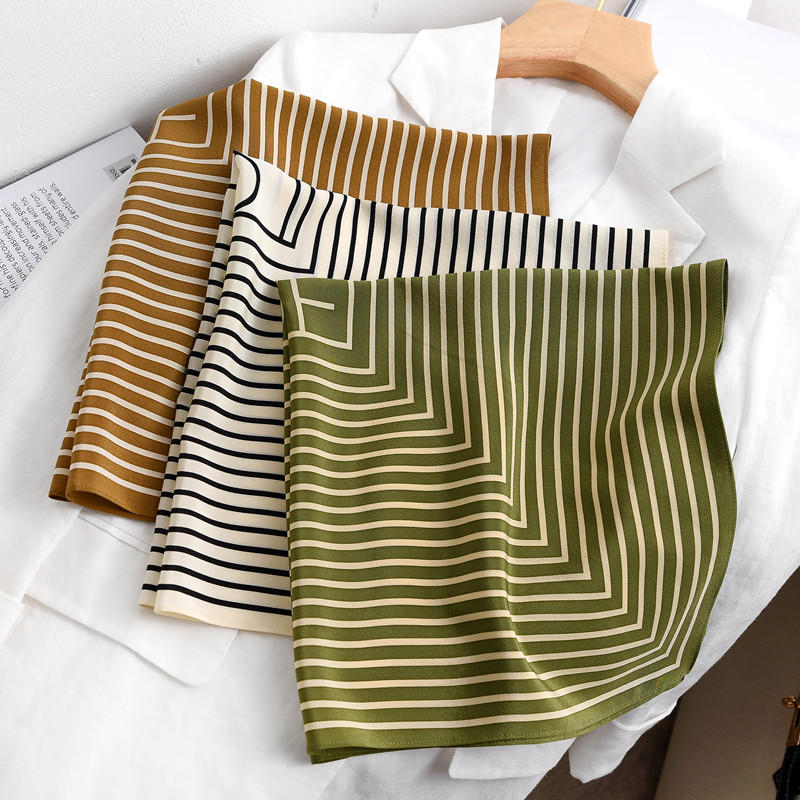 ผ้าพันคอผ้าไหมคลุมหัวพิมพ์ลาย1 - Silk Tie Striped บทวิจารณ์และราคา