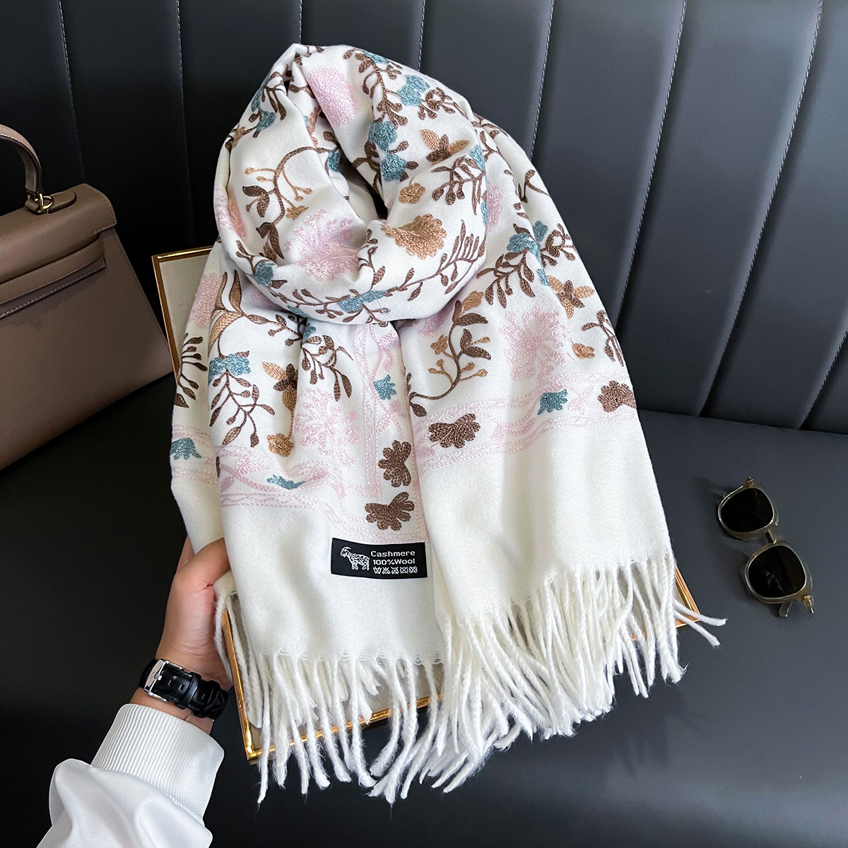 ฤดูหนาวใหม่ผ้าพันคอผ้าพันคอผ้า - Woven Scarf Blanket บทวิจารณ์และราคา