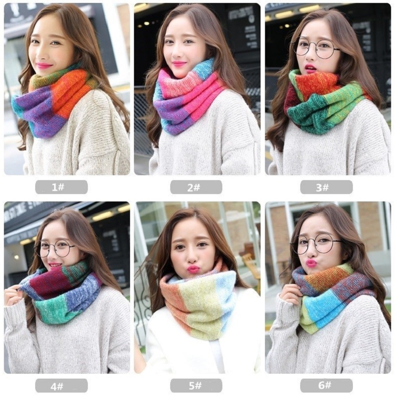 VISROVER สีผ้าพันคอผู้หญิงฤดูห - Infinity Scarf Knit บทวิจารณ์และราคา