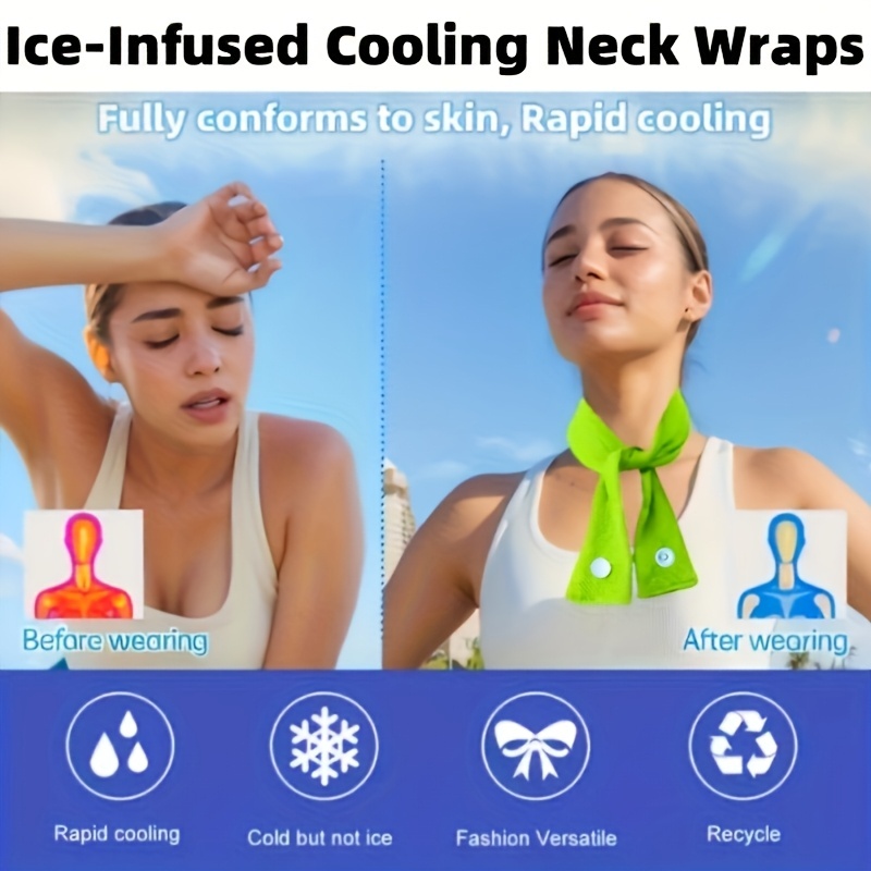 ผ้าพันคอคล้องคอแบบเย็น ผ้าพันค - Silk Neck Scarf บทวิจารณ์และราคา