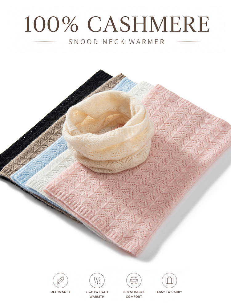 ผ้าพันคอไหมแคชเมียร์แท้ 100% ส - Infinity Scarf Knit บทวิจารณ์และราคา