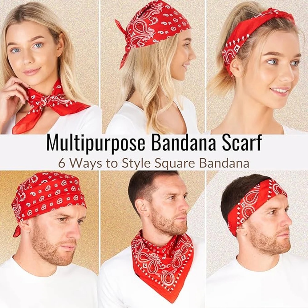 ผ้าพันคอแบบ unisex สำหรับผู้ชา - Handkerchief Cotton Men บทวิจารณ์และราคา