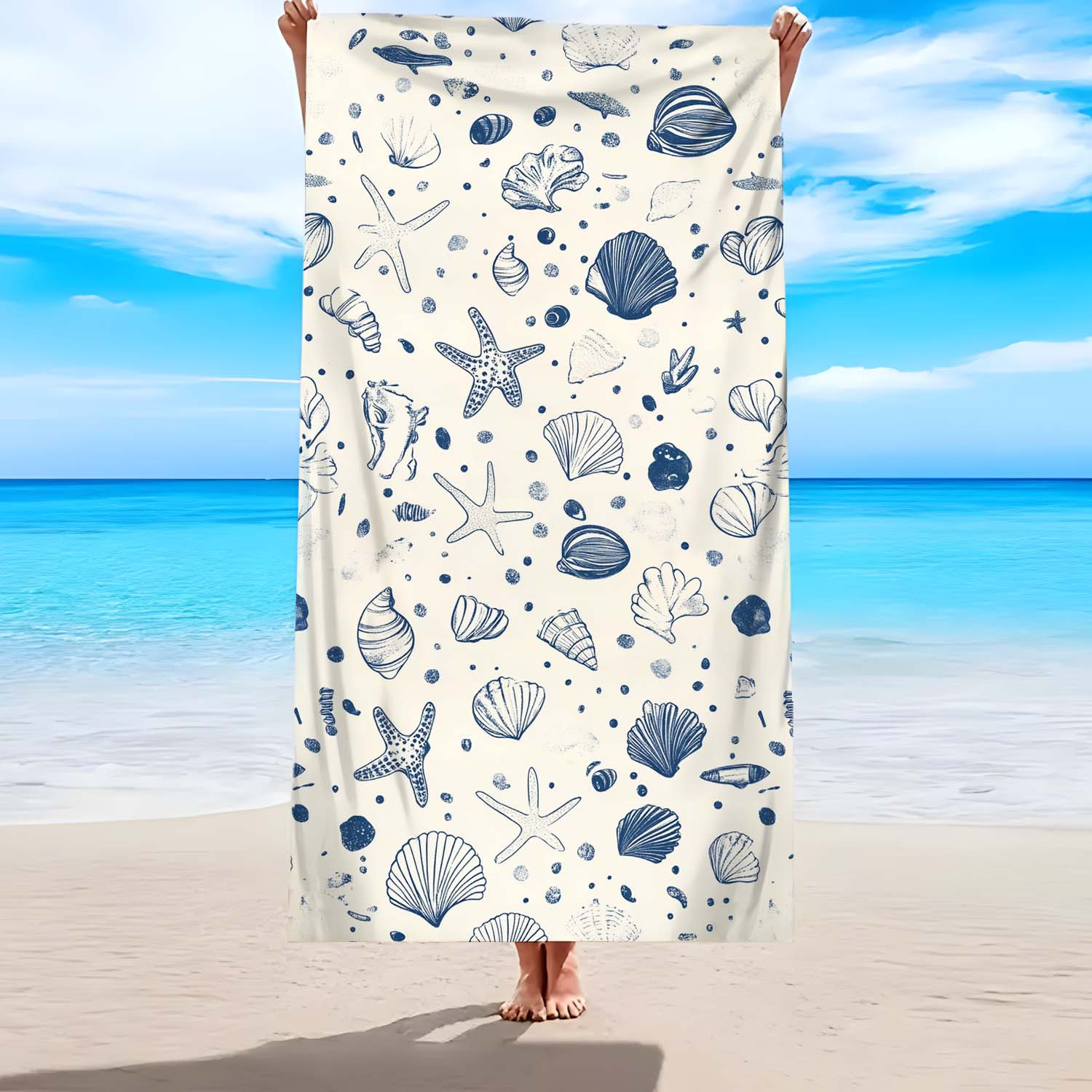 ผ้าขนหนูชายหาดลายผ้าพันคอแบบคล - Woven Scarf Blanket บทวิจารณ์และราคา