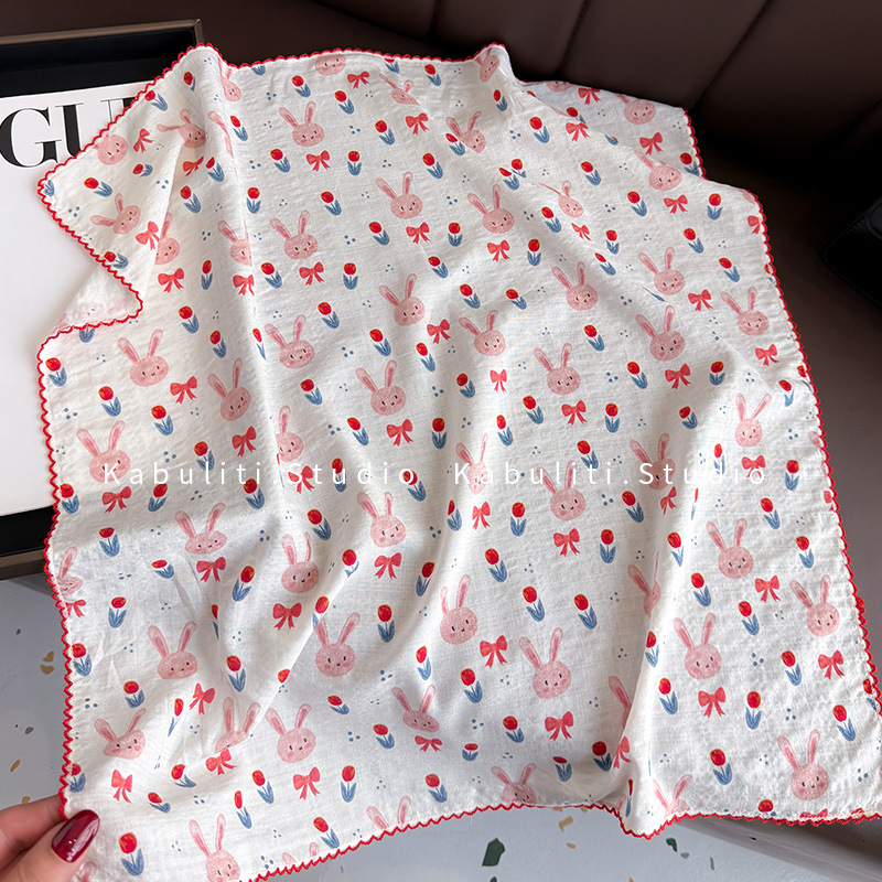 ผ้าพันคอผ้าฝ้ายลินินทรงสี่เหลี - Ascot Neck Scarf บทวิจารณ์และราคา