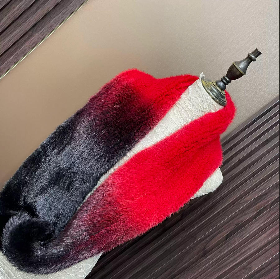 ผ้าพันคอขนมิงค์แท้สีออมเบรสำหร - Infinity Scarf Knit บทวิจารณ์และราคา