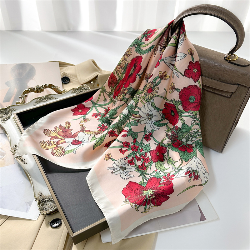 ผ้าเช็ดหน้าแฟชั่น70*70ซม. ผ้าพ - Silk Neck Scarf บทวิจารณ์และราคา
