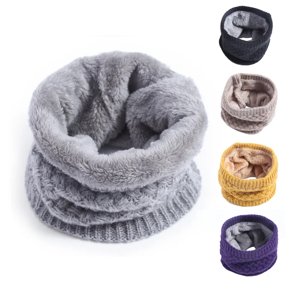 เด็กหญิง/เด็กชายฤดูหนาวถักผ้าพ - Infinity Scarf Knit บทวิจารณ์และราคา