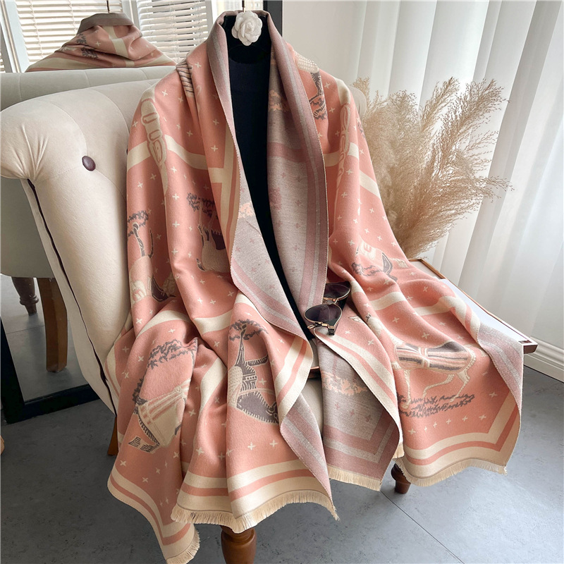 Luxury Horse พิมพ์หนาผ้าห่มแคช - Woven Scarf Blanket บทวิจารณ์และราคา