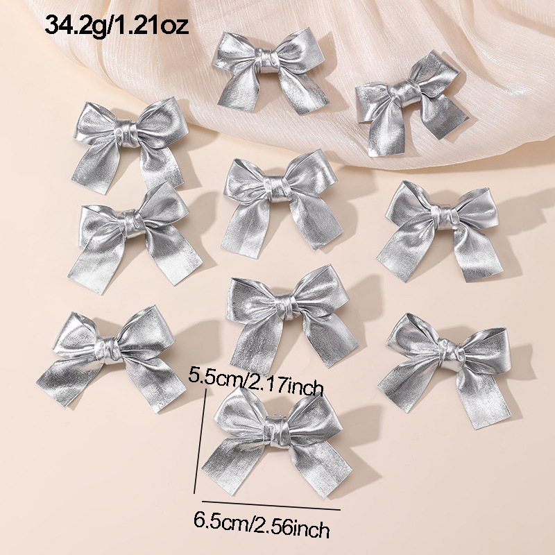 กิ๊บติดผมรูปโบว์สีทองและสีเงิน - Tie Clip Silver บทวิจารณ์และราคา