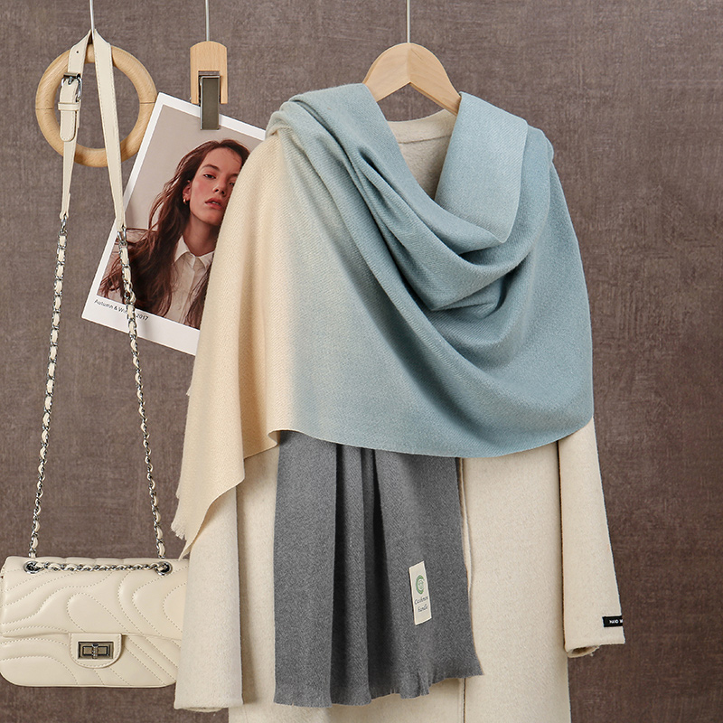 ใหม่ 2024 Gradientผ้าพันคอผ้าพ - Woven Scarf Blanket บทวิจารณ์และราคา