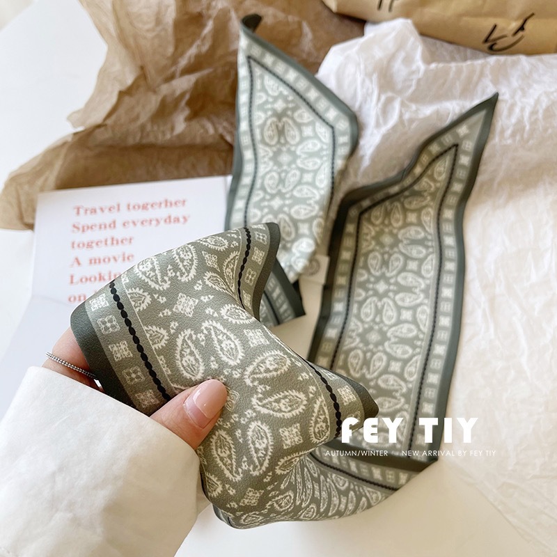 ชุดผ้าไหมซาตินผ้าพันคอผู้หญิงผ - Ascot Neck Scarf บทวิจารณ์และราคา