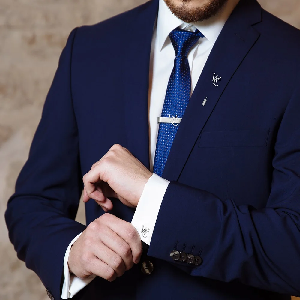 ส่วนบุคคล Cufflinks/Lapel Pin/ - Tie Bar Set Gift บทวิจารณ์และราคา