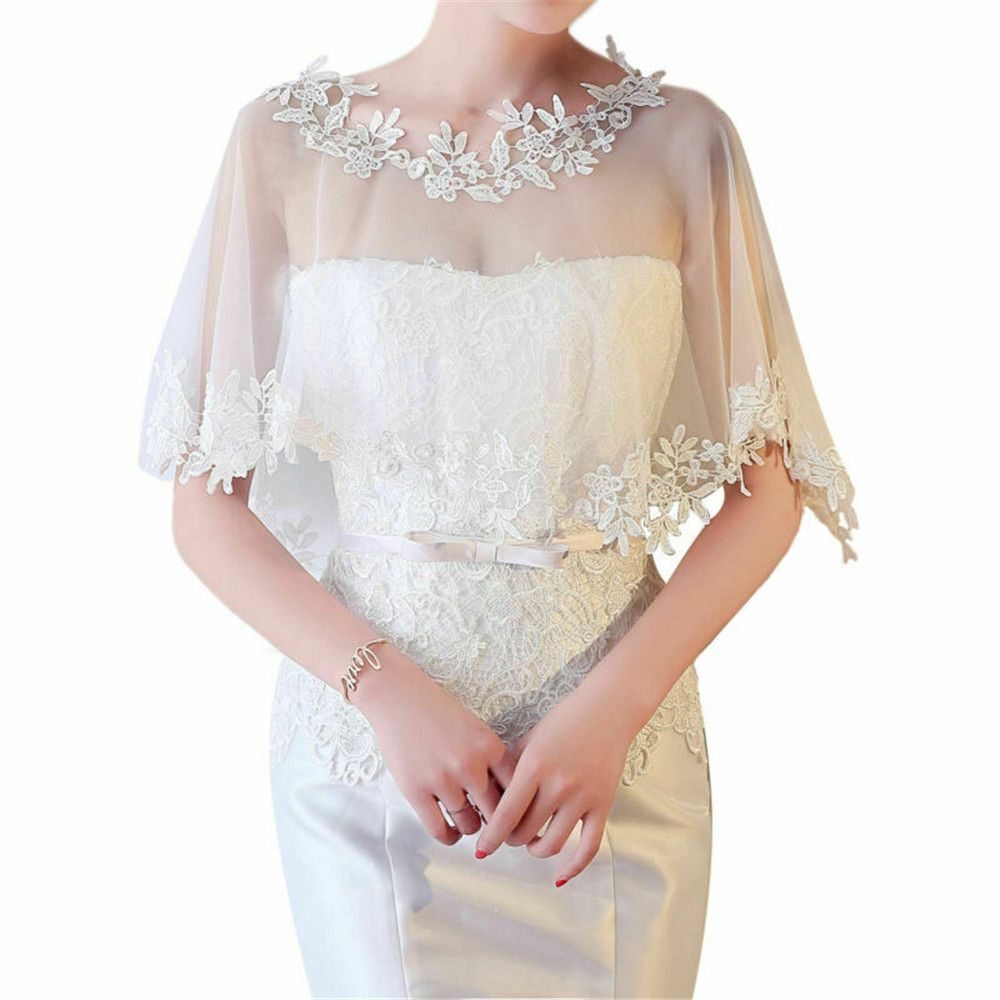 ผู้หญิงเจ้าสาวสบายๆผ้าคลุมไหล่ - Stole Wedding Shawl บทวิจารณ์และราคา